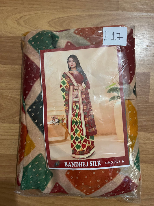 Bandhej Silk saree